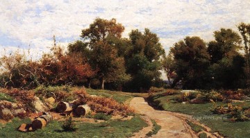  Path Painting - A Country Path in Summer scenery Hugh Bolton Jones